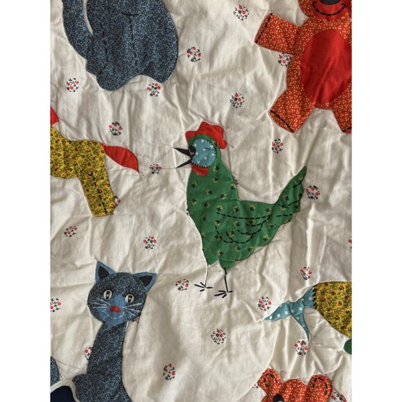 Vintage Baby/Child Quilt Blanket With Animals by Galante Studio - Picture 5 of 12